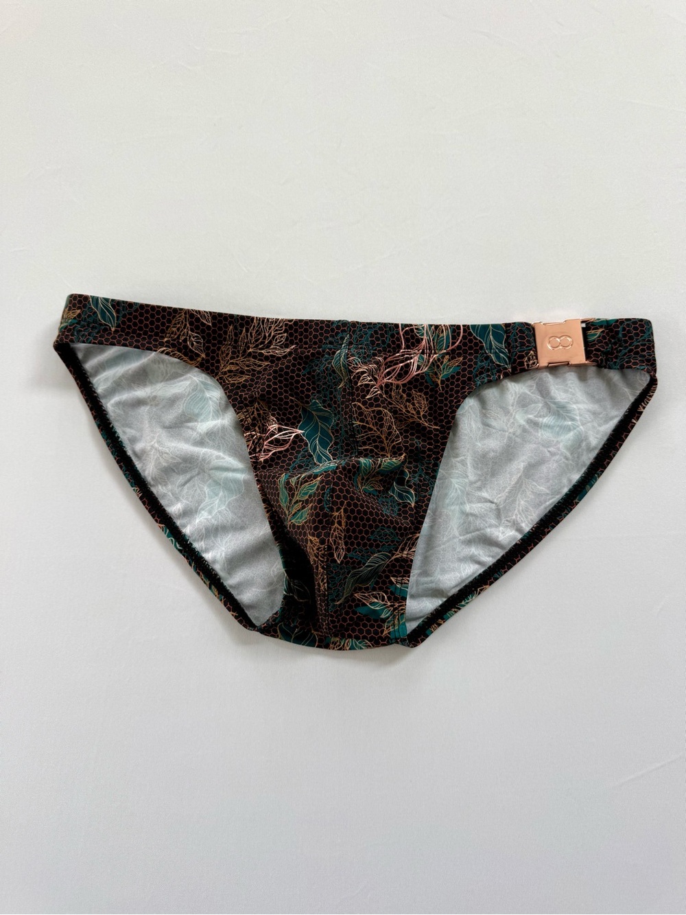 Teamm8 Men's Swim Briefs in Tropical Leaf Print